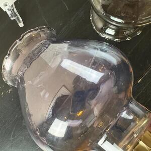 Sconces Greyish Blue Opalescent Made In Mexico 6" Tall Glass‎ Candle Holders